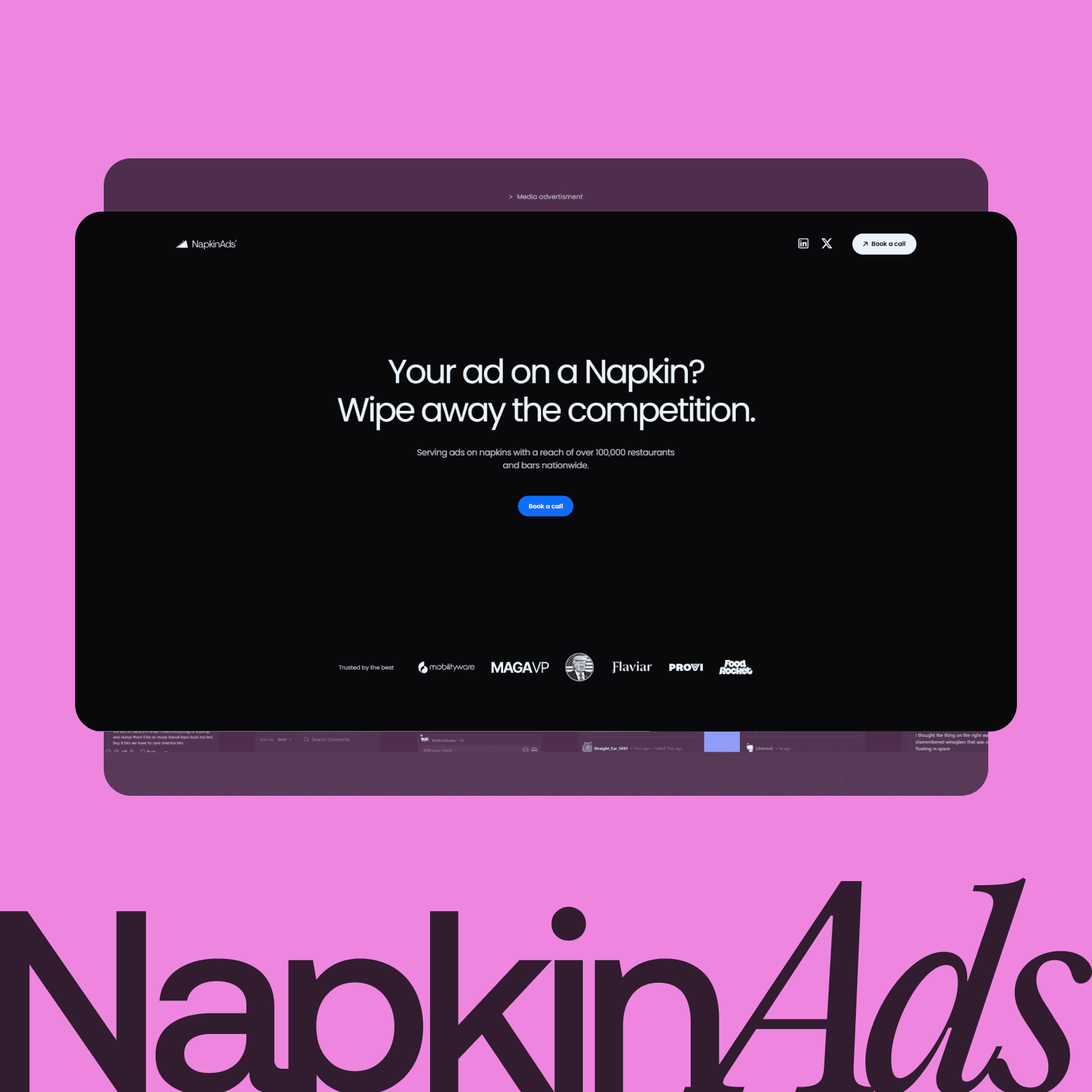 verteal napkinads work banner