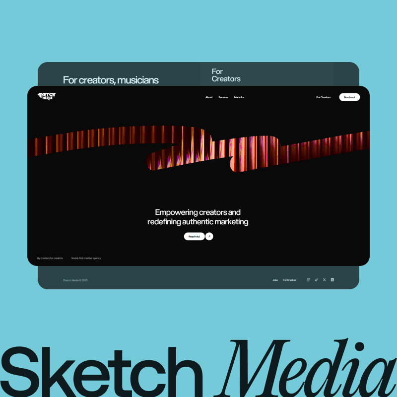 verteal sketch media work banner