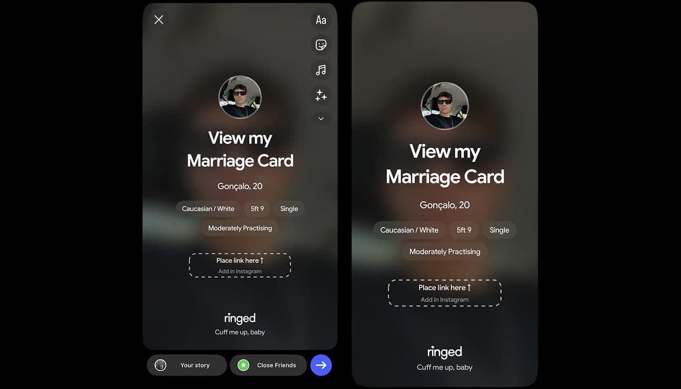 Ringed — Ring card sharing concept